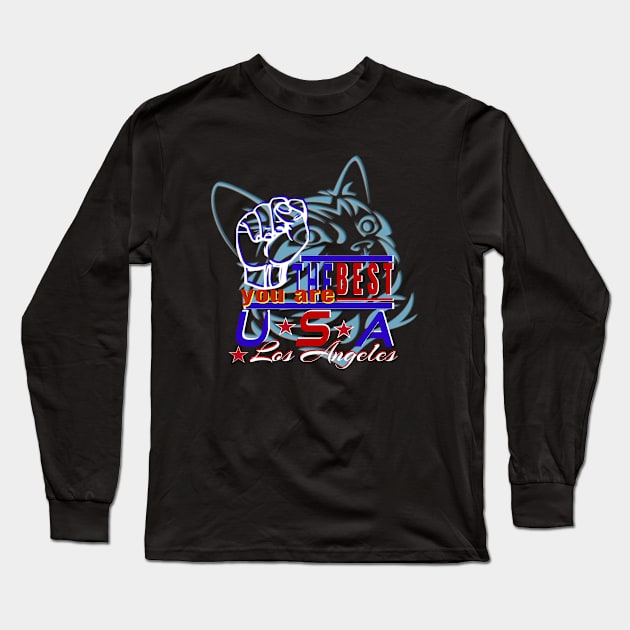 surfing festival in Los Angeles You Are The Best USA Cats design Long Sleeve T-Shirt by Top-you